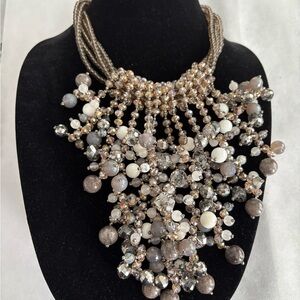 Glamorous Multi-Strand Beaded Necklace